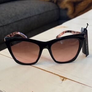 Lane Bryant Black Sunglasses with Pink Lenses
